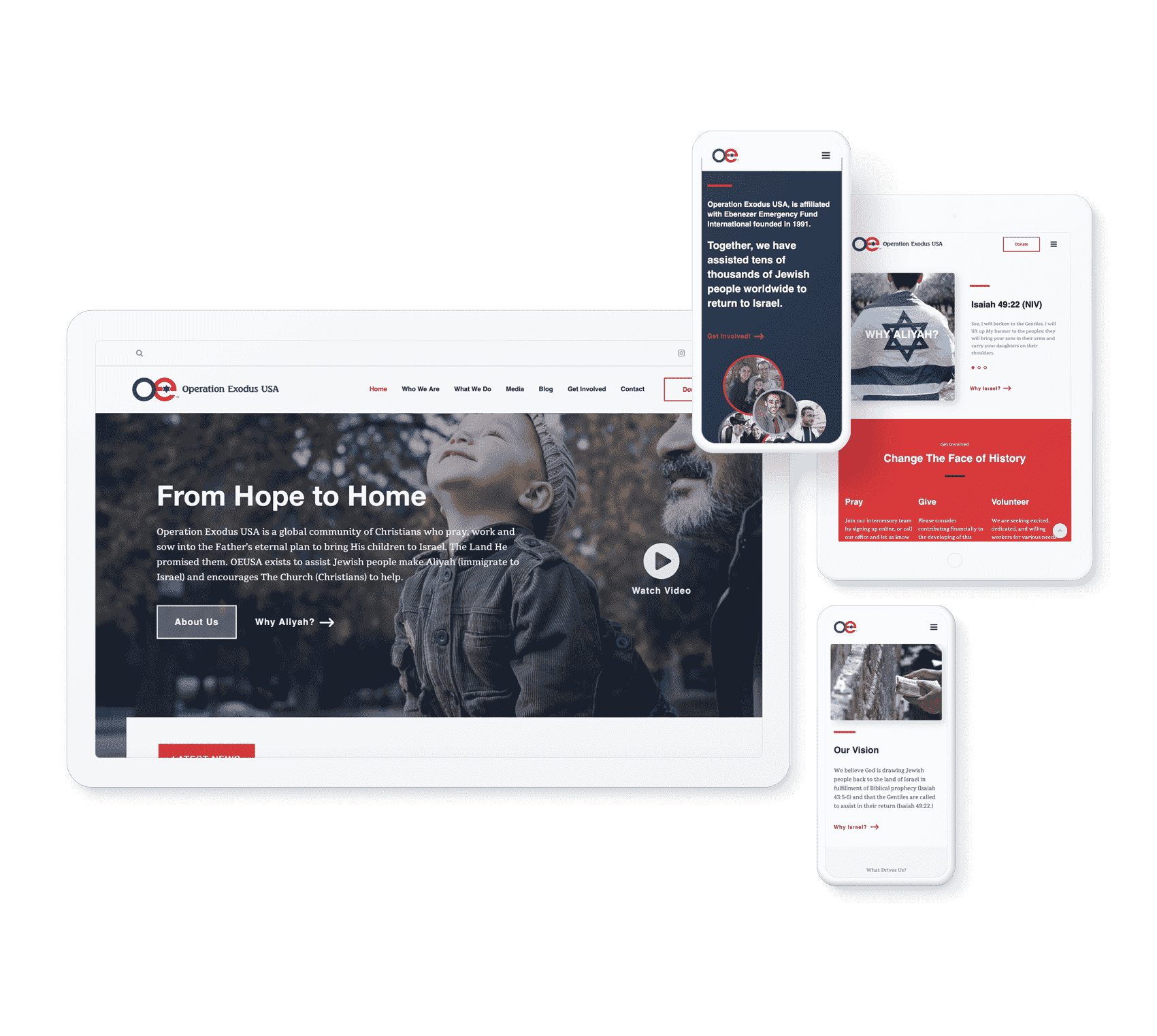 Operation Exodus USA Web Mockup